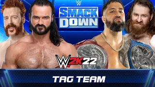 Drew McIntyre and Sheamus vs Jey Uso and Sami Zayn | Tag Team Match | WWE 2K22