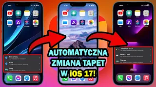 AUTOMATYCZNA ZMIANA TAPET W ZALEŻNOŚCI OD AKCJI! KAŻDEGO DNIA, TRYB BATERII. SKRÓTY iOS 17.5 BETA 4!