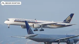 (4K) THE GOLDEN HOUR Singapore Airlines A350 | Landing at San Francisco International Airport (SFO)