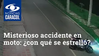 Misterioso accidente en moto: ¿con qué se estrelló?