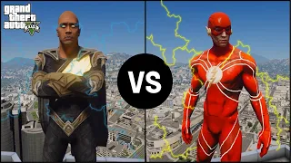 GTA 5 - The Flash VS Black Adam | Epic Full Battle!