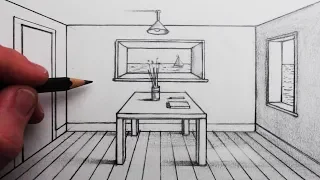 How to Draw a Room in 1-Point Perspective for Beginners