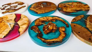 Made some clocks. How to make clocks from wood and epoxy resin