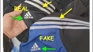 Adidas Zip jacket original vs fake. How to spot real Adidas Tracksuit jackets