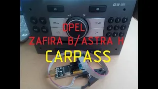 Opel Zafira B / Astra H. Чтение кода CARPASS из магнитолы CD30MP3.