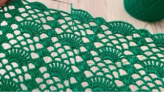 DAZZLING and EASY Crochet Runner, Shawl, Sweather, Blouse Pattern Tutorial