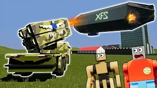 LEGO MISSILE LAUNCHER DESTROYS HUGE AIRSHIP! - Brick Rigs Gameplay - Lego City Destruction