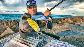 200IQ fishing lure catches monster fish at the jetties - how to save large fish