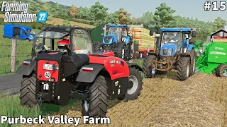 Straw Collection Day With CNH, Bringing Water & Selling Eggs │Purbeck Valley│FS 22│Timelapse#15