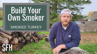 Build Your Own BBQ: DIY Cinder Block Offset Smoker + Bonus Smoked Spatchcock Turkey! 🍗🔥