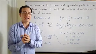 Problemas de aplicación de ecuaciones fraccionarias de primer grado (parte 1): números