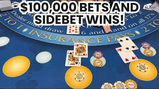 Blackjack | $500,000 Buy In | AMAZING High Limit Comeback Win! Large $100K Bets & Side Bet Wins!