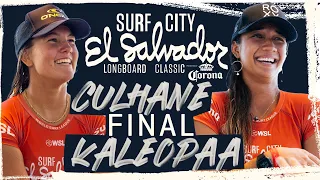 Sophia Culhane vs Kelis Kaleopaa | Surf City El Salvador Longboard Classic - Final Heat Replay