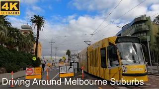 Driving St Kilda to Fitzroy | Melbourne Australia | 4K UHD