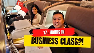 Flying Singapore Airlines A350 Business Class for 17 hours! LAX-SIN SQ35