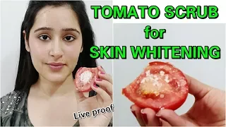 Get fair skin, glowing skin, remove dark spots by Tomato Facial scrub