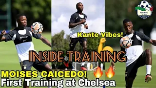 Inside MOISES CAICEDO'S First Training Session with Chelsea | inside training | First full training