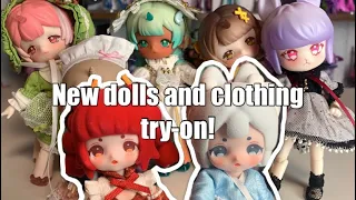 DOLL CLOTHING TRY-ON HAUL - Chinese BJD Yun-Lai food shop unboxing & review + fashions and extras