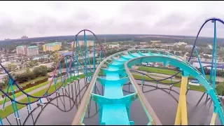 FULL Kraken roller coaster POV at SeaWorld Orlando (without Unleashed VR)