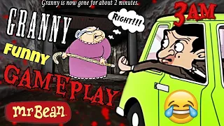 What if Mr.Bean plays Granny (°Horror game°) at 3:00AM | •Car escape• | with English caption👍🏻.