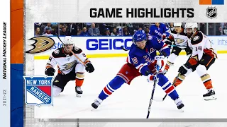 Ducks @ Rangers 3/15 | NHL Highlights 2022