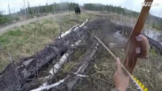 Bear attacks man who catches it all on film