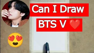 Drawing BTS Member V with Oil Pastels/ Easy Oil Pastels Drawing/ Step by Step
