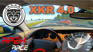 🚗 2001 Jaguar XKR 4.0 Cabrio X100 | POV Test Drive Autobahn  | 0-100 | NO SPEED LIMIT