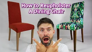 HOW TO REUPHOLSTER A DINING CHAIR | UPHOLSTERY FOR BEGINNERS | DIY FURNITURE | FaceliftInteriors