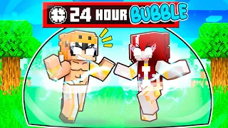 MY BULLY GIRLFRIEND Locked ME Inside A GODDESS Bubble For 24 Hours... (Minecraft)