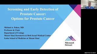 Screening and Early Detection of Prostate Cancer: Options for Prostate Cancer