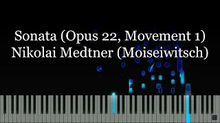 Sonata (Opus 22, Movement 1) - Nikolai Medtner (Moiseiwitsch)