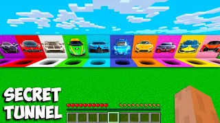 Where do lead the SECRET TUNNELS in Minecraft ? Which SUPER CAR IS BETTER ? NEW FASTEST CARS