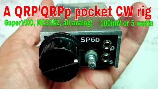 Scratch-built 40m 5W CW pocket transceiver