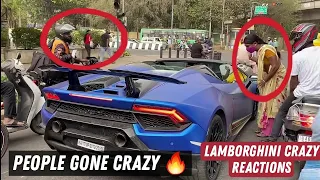 LAMBORGHINI HURACAN PERFOMENTE Police Alert REVVING LOUD SOUND | PUBLIC REACTIONS INDIA