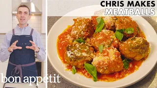 Chris Makes Meatballs | From the Home Kitchen | Bon Appétit