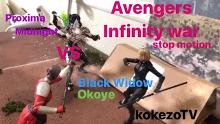 Avengers Infinity war stop motion   Black Widow ＆ Okoye  VS Proxima Midnight