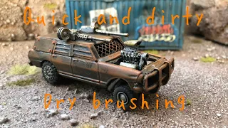 How To: Quick and Dirty Dry Brushing for Gaslands Hot Wheels