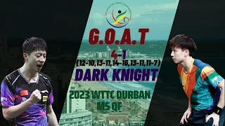 GOAT VS DARKKNIGHT 🎉🎉🎉 Ma Long VS Lin Gaoyuan MS QF 2023 WTTC DURBAN