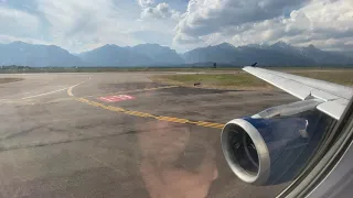 ROCKET TAKEOFF🚀 || Delta Air Lines A319-100 Takeoff from Jackson Hole, WY (JAC) — SOUND ON MAX!