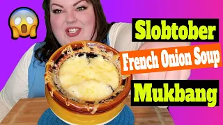 Foodie Beauty Slobtober Day 13 French Onion Soup Mukbang | Reaction