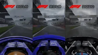 F1 2018 vs 2019 vs 2020 - Scuderia Toro Rosso/Alpha Tauri at the Red Bull Ring [PS4]