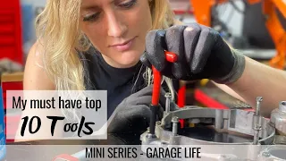 Top ten must have tools as a motorcycle addict - The Girl On A Bike garage life mini series