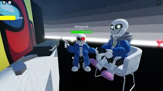 sans caught in 4k playing amogus