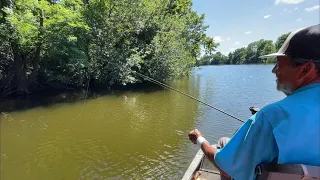 Huge Bluegill & Chinquapin ( Shellcracker Redear Sunfish ) Fishing! Fly Reel! Where are The Crappie?