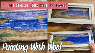 2D Seascape By A Non Artistic Felter | Needle Felted Wool Painting