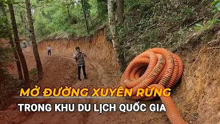 Tự ý san ủi đất mở đường xuyên rừng trong KDL hồ Tuyền Lâm