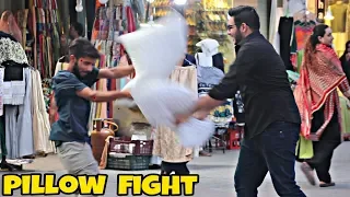 Pillow Fight With Stranger's | Prank In Pakistan