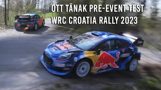 WRC Croatia Rally 2023 Test M-Sport Ott Tänak MAX ATTACK (Powerslides, Flat-out, Launch Control)