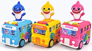 Let's go to Kindergarten on the Shark Family bus! Baby shark, Pinkfong MiniBus Play | PinkyPopTOY